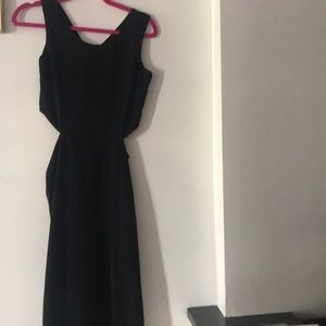 Open sides black dress